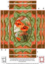 Poppies Fancy Bracket 7x5 Spiral Edge Stacker