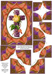 Violet Cross Fancy Bracket 7x5in Duo Corner Stacker