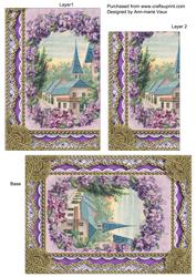 Lavender View Lace 7x5in One Corner Stacker