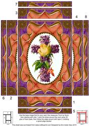 Violet Cross Fancy Bracket 7x5 Spiral Edge Stacker