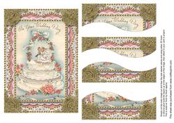 Wedding Cake Lace 7x5in Swirvey Top Bottom Stacker