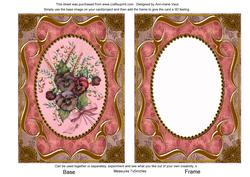 Colourful Pansies Fancy Bracket 7x5 Picture Card Front Frame