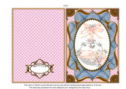 New Baby Fancy Bracket 7x5in Cut and Fold Card