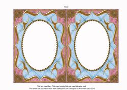 Blue Floral Bell 7x5in Matching Card Insert