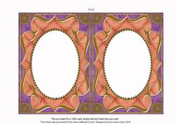 Violet Cross Fancy Bracket 7x5in Matching Card Insert