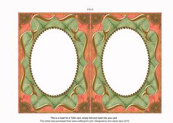 Poppies Fancy Bracket 7x5in Matching Card Insert