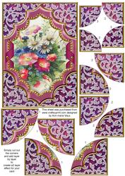 Wildflowers Ornate Diamond 7x5in All 4 Corner Stacker