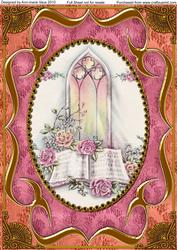 Church Window Fancy Bracket A4 Picture Sheet