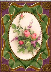 Rose Bouquet Fancy Bracket A4 Picture Sheet