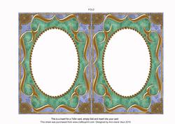 Rose Duo Fancy Bracket 7x5 Matching Card Insert