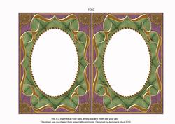 Rose Bouquet Fancy Bracket 7x5in Matching Card Insert