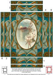 Oriental Lily Ornate Diamond 7x5in Spiral Edge Stacker
