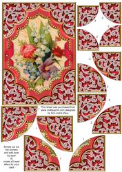 Mixed Bouquet Ornate Diamond 7x5 All 4 Corner Stacker