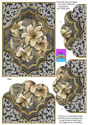 Grey Lily Diamond 7x5in Scalloped Bottom Stacker