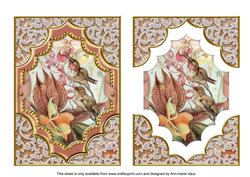 Feeding Birds Ornate Diamond Easy Decoupage Step by Step