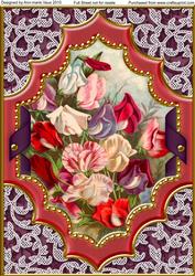 Sweet Peas Ornate Diamond A4 Picture Topper Sheet