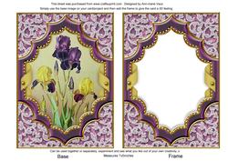 Purple Iris Ornate Diamond 7x5 Picture Card Base and Frame