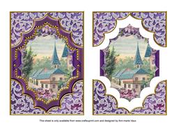 Lavender View Diamond 7x5in Easy Decoupage Step by Step
