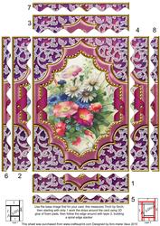 Wildflowers Diamond 7x5 Wavy Spiral Edge Stacker