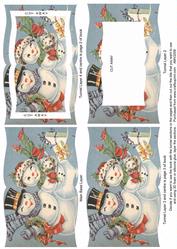 Snowman Couple 1 Tunnel Book Sheet