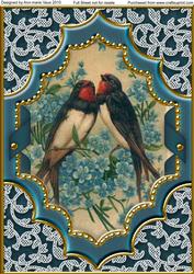 Birds Ornate Diamond A4 Picture Sheet