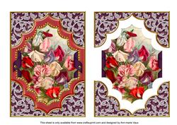 Sweet Peas Ornate Diamond 7x5in Decoupage Step-by-step