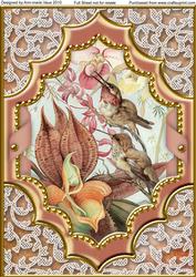 Feeding Birds Ornate Diamond A4 Picture Sheet Topper