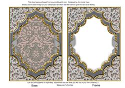 Bride and Groom Ornate Diamond 7x5 Plain Card Base Frame
