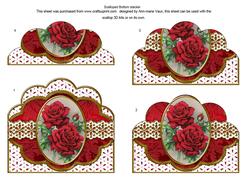 Christmas Red Roses Em Anglaise Scallop Bottom Stacker