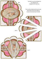 Blushing Bride Embroidery Anglaise Scallop Deco Stacker