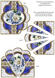 Wedding Roses Embroidery Anglaise Scallop Deco Stacker