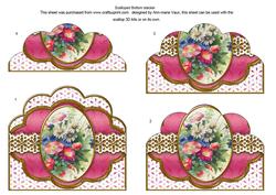 Wildflowers Embroidery Anglaise Scallop Bottom Stacker