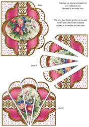 Wildflowers Embroidery Anglaise Scallop Deco Stacker