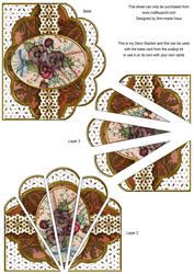 Colourful Panises Embroidery Anglaise Scallop Deco Stacker
