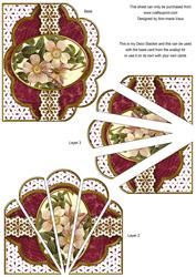 Christmas Roses Anglaise Scallop Deco Stacker
