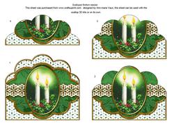 Christmas Candle Duo Anglaise Scallop Bottom Stacker
