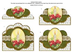 Christmas Candle 1 Anglaise Scallop Bottom Stacker