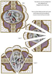 Lilac Bells Embroidery Anglaise Scallop Deco Stacker