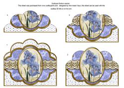 Blue Iris Anglaise Scallop Bottom Stacker