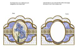 Blue Iris Embroidery Anglaise Scallop Card Base Frame
