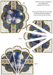 Candle Angel Embroidery Anglaise Scallop Deco Stacker
