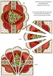 Elegant Tree Embroidery Anglaise Scallop Deco Stacker