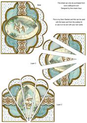 Snow Bells Embroidery Anglaise Scallop Deco Stacker