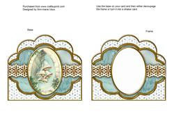 Snow Bells Em Anglaise Scallop Card Base Frame