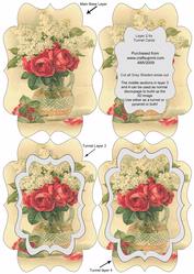 Vase of Roses Fancy Bracket Tunnel Sheet
