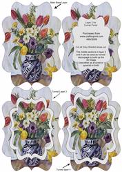Vase of Wildflowers Fancy Bracket Tunnel Sheet