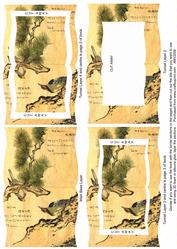 Oriental Birds on Branch 2 Book Tunnel Sheet