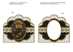 Black Onyx Perfume Em Anglaise Scallop Card Base Frame
