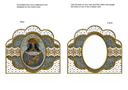 Silver Perfume Em Anglaise Scallop Card Base Frame