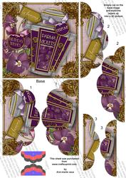 Parma Violets Perfume 5in Top Bottom Scallop Stacker